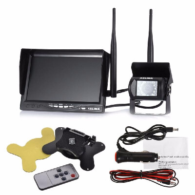 

KELIMA Wireless Rear View Infrared Camera Kit with 7 Inch TFT LCD Color Monitor DisplayBlack