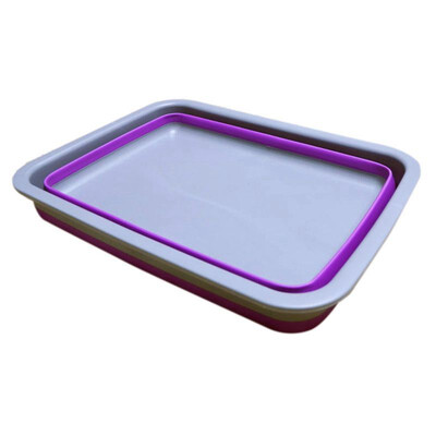 

UpperX Portable Folding Pots Washing Up Bowl Camping CaravanBoat Dish Washing Bowlpurple