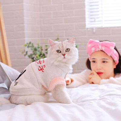 

Huayuan pets hoopet cat clothes cute winter kittens dolls Garfield cats British short pet cat autumn&winter