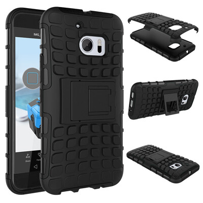 

Fivice HTC One M10 Case TPU anti-fall tire pattern back clip bracket phone case