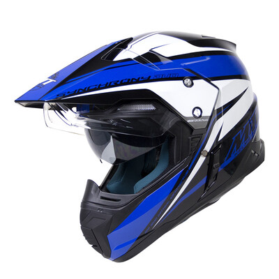 

MT HELMETS 628A motorcycle helmet double lens off-road helmet winter personality cool men&women rally car full helmet helmet white blue double L code