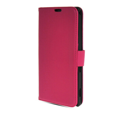 

MOONCASE High quality Leather Side Flip Wallet Pouch Stand Shell Back Case Cover for Sony Xperia T2 Ultra XM50h Hot pink