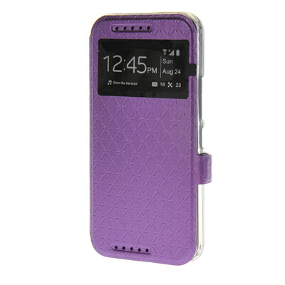 

MOONCASE Slim Leather Wallet Flip Card Slot Holster Pouch with Kickstand чехол для HTC One M9 Purple