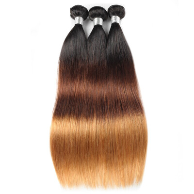 

Hot Selling Omber Brazilian Virgin Hair Ishow Brazilian straight 3bundles Three Tone 1B430 Ombre Brazilian Hair Extension Hai