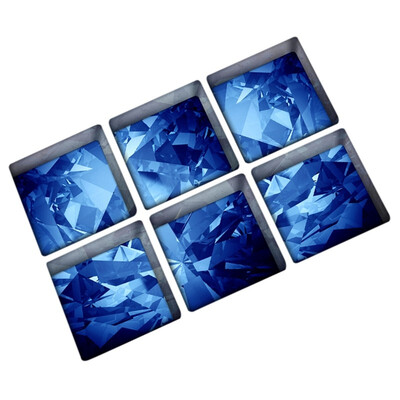 

UpperX 6pcsset PVC creative 3D gem pattern non-slip waterproof plastic bathtub stickers monolithic size13x13cm