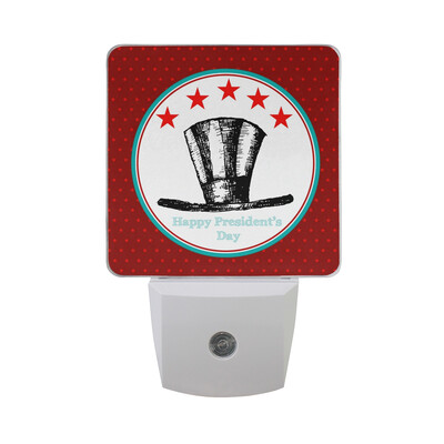 

ALAZA LED Night Light With Smart Dusk To Dawn SensorPresidents Day Celebration Plug In Night Light