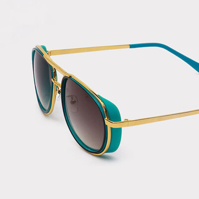 

FEIDU Brand HOT Fashion Sunglasses Women brand designer STEAMPUNK 2015 Summer Retro Coating Vintage Round Sun Glasses