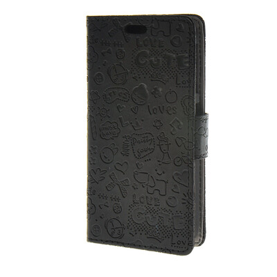 

MOONCASE Magic Girl lovely Flip Pouch Card Holster PU Leather Wallet Case Cover for HTC Desire 320 Black