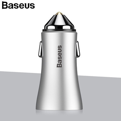

Baseus Gold ideas Car charge cigarette lighter car charger dual USB smart car charger 24A 3 Color choose