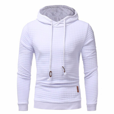 

4 Colors Men Casual Cotton Pullover Sweatshirts Plaid Long Sleeve O-Neck Gym Hoodies
