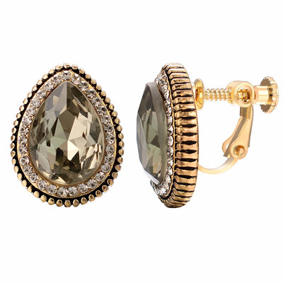 

Yoursfs 1 Pair Water DropRound Earrings Clear Crystal Jewelry Cute Romantic Nice Gift For Women