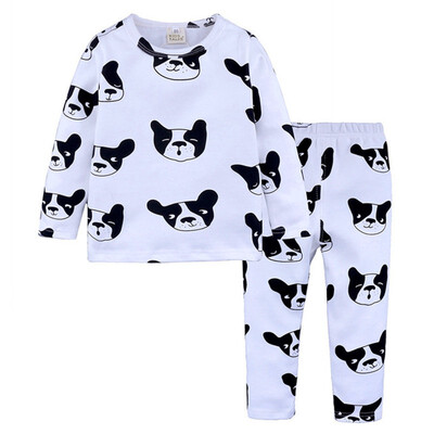 

Toddler Baby Boy Girl Kids Clothes Long Sleeve O-neck Print Tops T-shirt Pants Pajama Sleepwear 2Pcs Set Kids Clothes