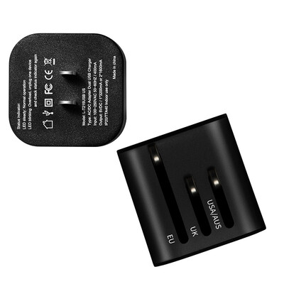 

Joyroom Universal Multi-function Travel Adapter Electric Plugs Sockets Converter USAUUKEU with Dual USB Charging 5V 32A