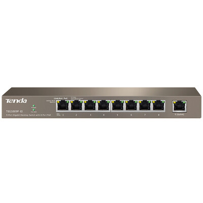 

Tenda Tenda TEG1009P-EI 9-port Gigabit 8-port PoE power supply network switch Enterprise engineering network sub-line