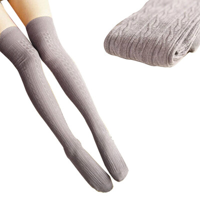 

Cotton Women Girls Knit Over Knee Thigh Stockings High Socks Pantyhose Tights