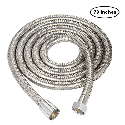 

79 Inches Shower Hose Flexible Stainless Steel Tube for Handheld Shower Head Extra Long Explosion Proof Replacement Hose with Bras
