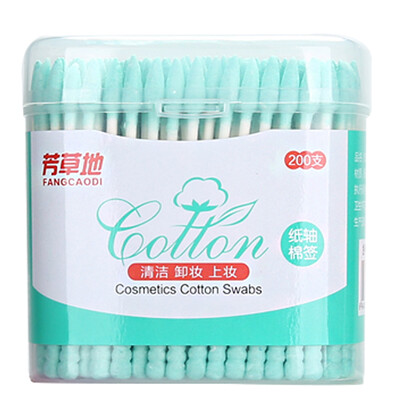 

Fang grass clean beauty upgrade multi-purpose cotton swab double-head paper shaft environmental cotton swab 400 200 random colors