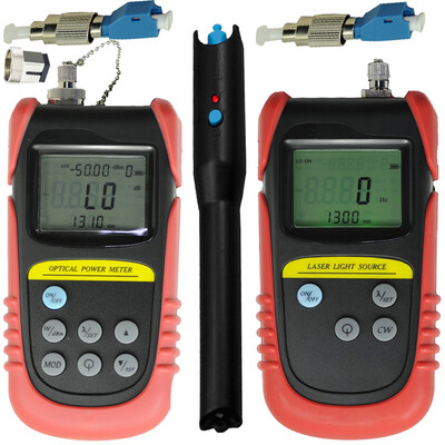 

-50dB 26dB Optical Power Meter 850nm1300nm Wavelength fiber Optical Laser light Source 15MW Fiber Visual fault Locator
