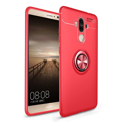 

Fivice Huawei Mate 9 case TPU metal ring shell magnetic bracket soft shell