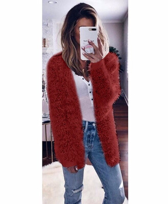

Women Long Sleeve Casual Knit Coat Cardigan Fashion Coat The New Sweater Cardigan Coat Pocket Sweater Solid Coat Hooded Knit Cardi