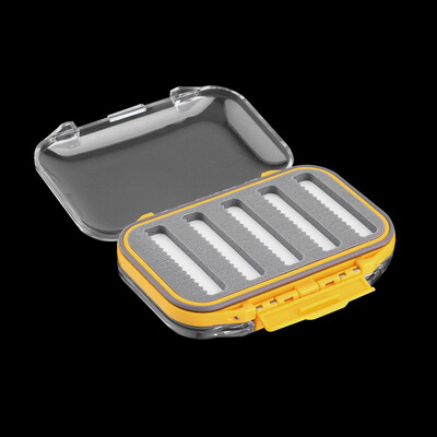

Двухместный номер с Водонепроницаемый Карманный Fly Fishing Box Слид пены Insert 170 Мухи Желтый