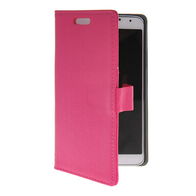 

MOONCASE Slim Leather Flip Wallet Card Pouch with Kickstand Shell Back ЧЕХОЛ ДЛЯ Samsung Galaxy Note 3 Lite N7505 Hot pink