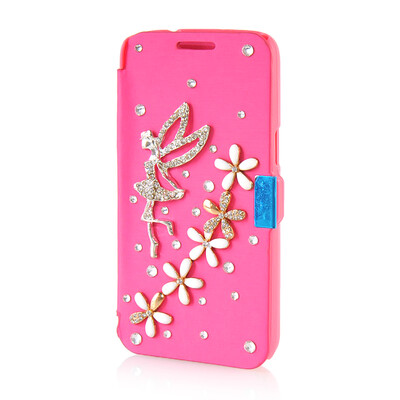 

MOONCASE Luxury Flower Crystal Leather Side Flip Wallet Pouch ЧЕХОЛ ДЛЯ Samsung Galaxy Express 2 G3815