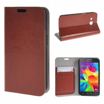 

MOONCASE Case for Sony Xperia Z3 Compact ( Z3 Mini ) Leather Wallet Flip Card Holder Bracket Back Pouch Case Cover Brown 01