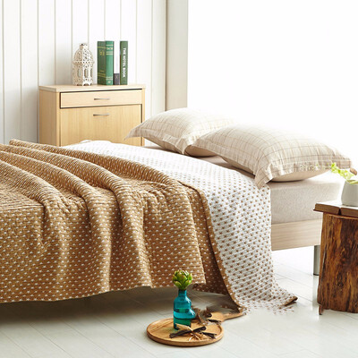 

White Stars Pattern 100 Cotton Gauze Towel Blanket Single Double Bed Soft Plaids 150200cm 200230cm Bedding Sheet Sofa Throws
