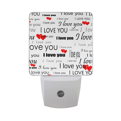 

ALAZA Valentines Day LED Night Light With Smart Dusk To Dawn SensorRomantic Valentine Atmosphere Couple Plug In Night Light