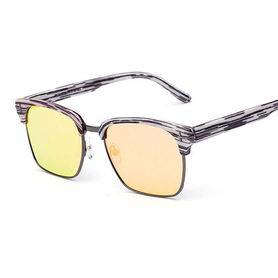 

FEIDU Fashion Thom Half Frame Sunglasses Women Men Brand Designer Flat Coating Mirror Lens Sun Glasses Oculos De Sol Feminino