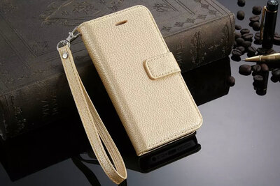 

MITI Flip leather Litchi Grain Leather Cover Case for iphone 5/ iPhone 5G Bag Back With Card Slot And Sling
