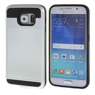 

MOONCASE ЧЕХОЛ ДЛЯ Samsung Galaxy S6 Soft Silicone Gel TPU Skin With Card Holder Protective White