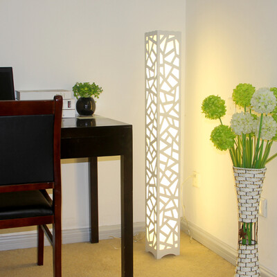 

For the first time imitation sheepskin 12m carved floor lamp Daqing past with light source