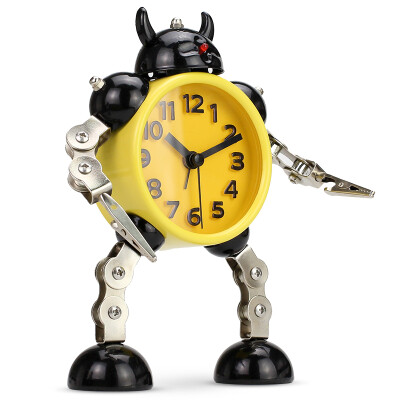 

Code Shi alarm clock children cartoon personality lazy mechanical electronic cute living room creative metal student mute small alarm clock RB2774 horn yellow
