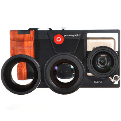 

Beno CBMM2 mobile phone photographer VLOG video rabbit cage wide angle fisheye macro lens single&double lens black bracket live mobile phone clip
