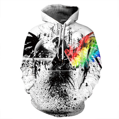 

QYDM-343 Mens Hoodie 3D Printed Women Pullover Sweater