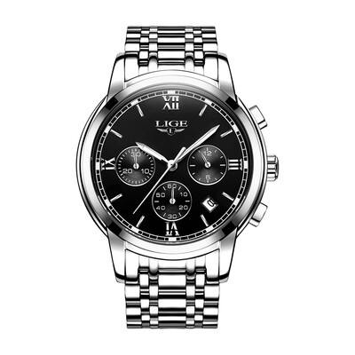

Fashion Luxury Stainless Steel Men Watches 3ATM Water-resistant Quartz Watch Luminous Sport Man Wristwatch Male Relogio Musculino