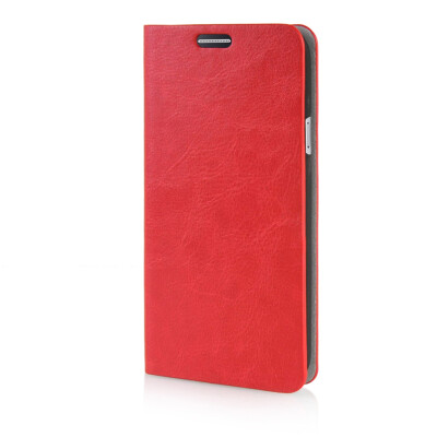 

MOONCASE Leather Side Flip Wallet Card Slot Pouch Stand Shell Back Case Cover for Samsung Galaxy E5 Red