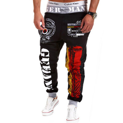 

CT&HF Men Contracted Loose Letters Printed Pants Leisure Fashion Sports Pants Spring Cotton Handsome Personality trousers