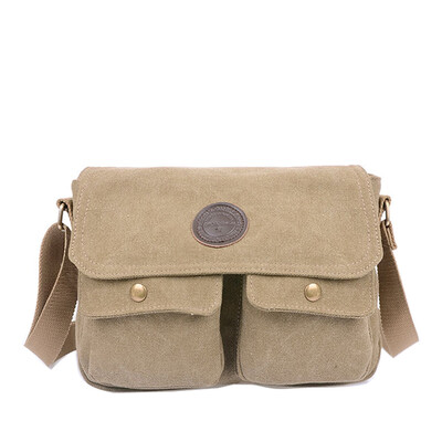

New Men's Vintage Canvas Satchel School Military Shoulder Messenger Bag Work