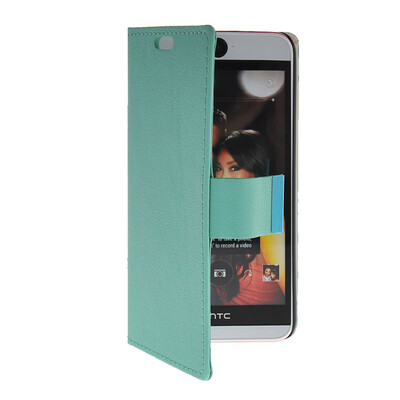 

MOONCASE Slim Leather Side Flip Wallet Card Slot Pouch with Kickstand Shell Back чехол для HTC Desire Eye Mint Green