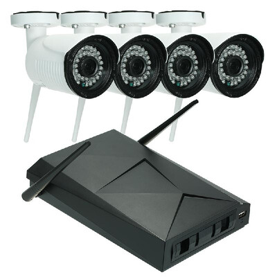 

4 Channel HD 1080P Wireless WiFi NVR Network Video Recorder Pull-type Installation Hard DiskHDD Not Included 4pcs 1080P WiFi W