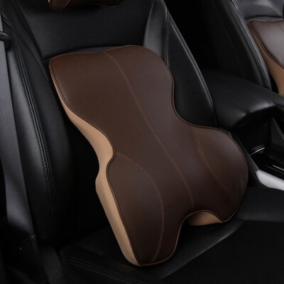 

Nine hundred WY-1823 car lumbar memory cotton cushion car waist pad summer waist back cushion waist pad breathable car with four seasons coffee color