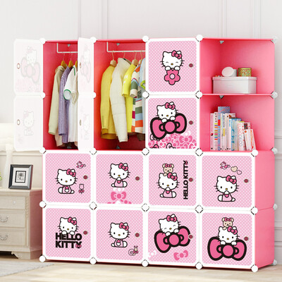 

Silk ColesHome HelloKitty plastic storage cabinet child baby locker baby wardrobe storage toy cabinet
