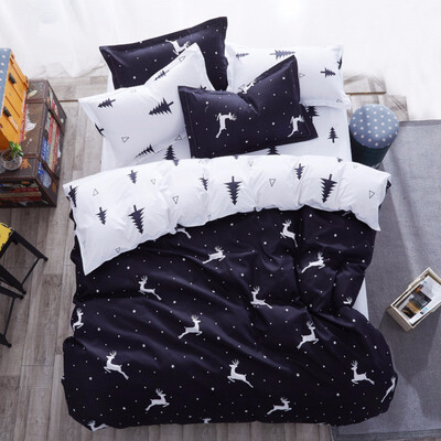 

Flower Fruit Elk 4pcs Bedding Sets Bed Set Bedclothes For Kids Bed Linen Duvet Cover Bed Sheet Pillowcase Twin Full Queen King
