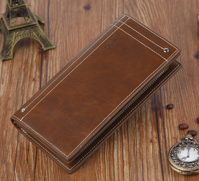 

Mens wallet long wallet business casual money wallet clip wallet multi function card wallet