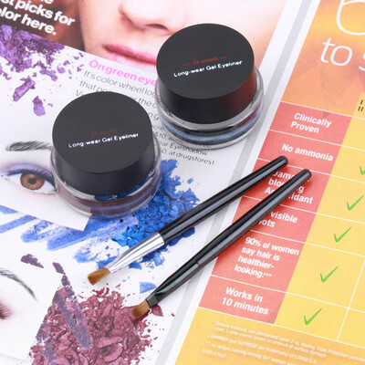 

2 in 1 Brown Black Gel Eyeliner Make Up Waterproof Freeshipping Cosmetics Set