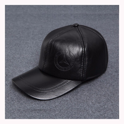 

Male genuine leather hat male baseball cap autumn&winter outdoor elderly cattle leather hat B-0572