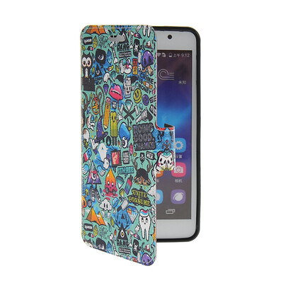 

MOONCASE Cute Pattern Leather Side Flip Pouch Stand Shell Back ЧЕХОЛ ДЛЯ Huawei Honor 6